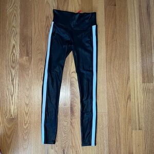 Black & white faux leather spanx leggings!